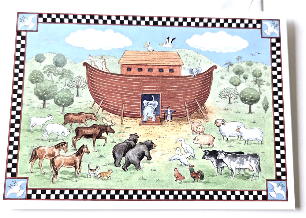 Vintage Greeting Card Blank Note Card Cape Shore Noah's Ark