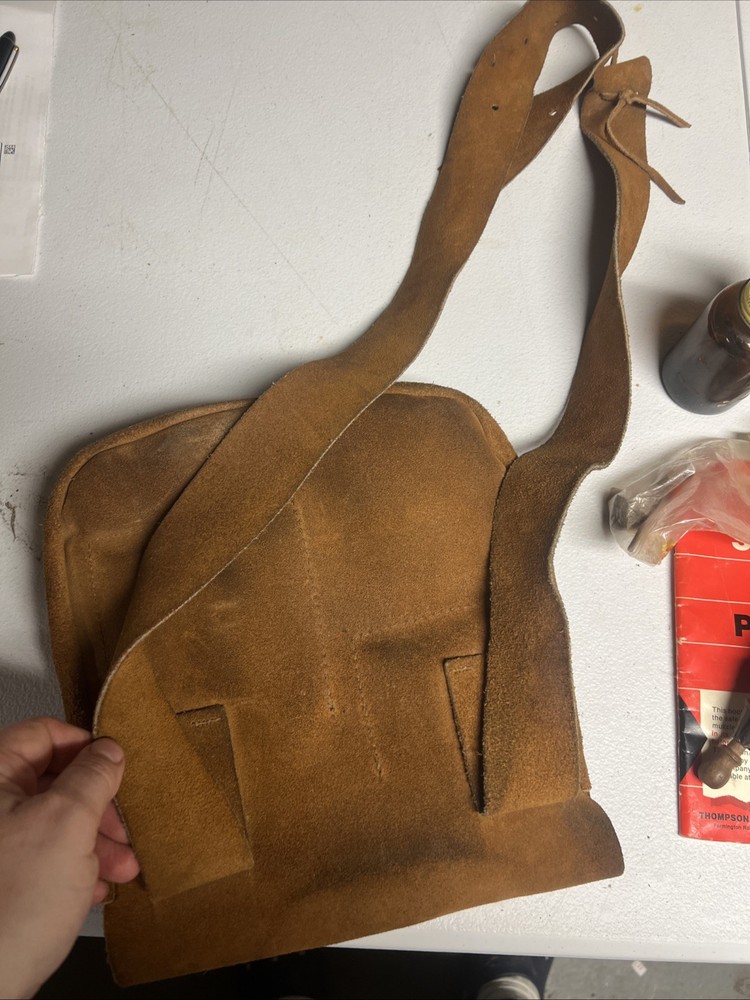 Vtg Leather Bag Muzzleloaders Horn Starter Lot Extras