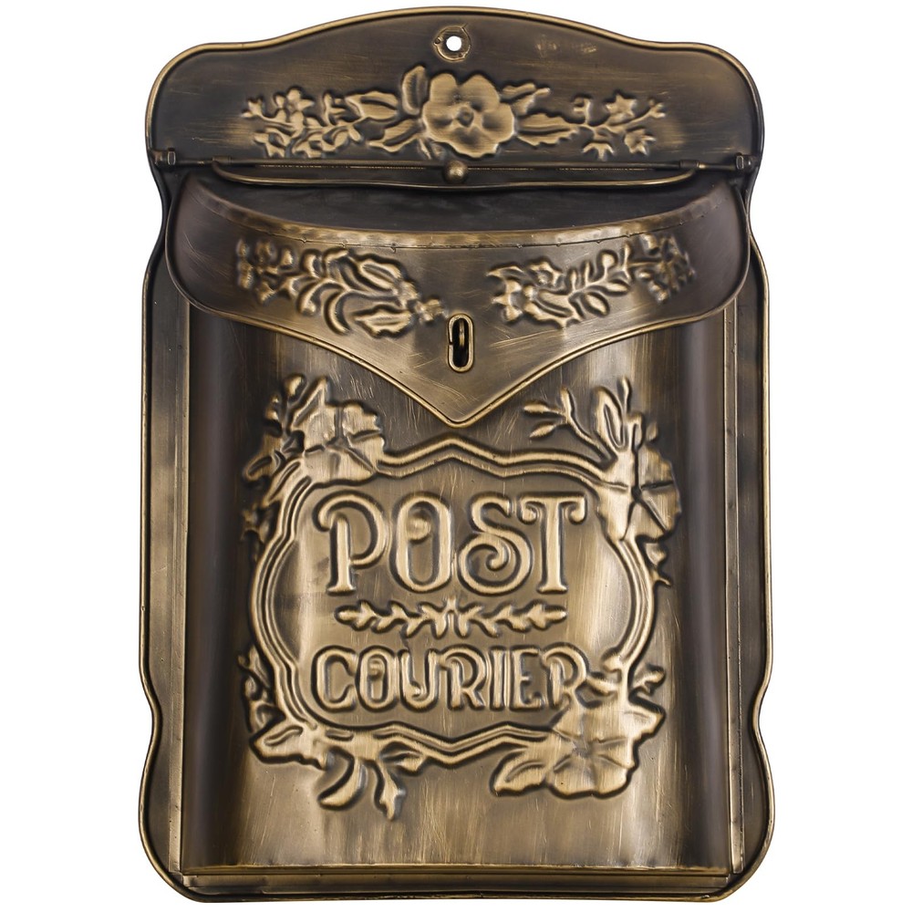 Wall Mount Mailbox, Mailboxes for Outside, Decorative Vintage Mailbox, Bronze