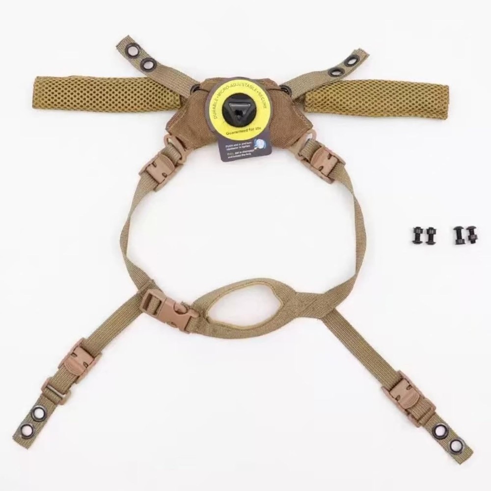 Tactical Helmet, Dial Suspension System Chin Strap-Helmet Strap - Tan