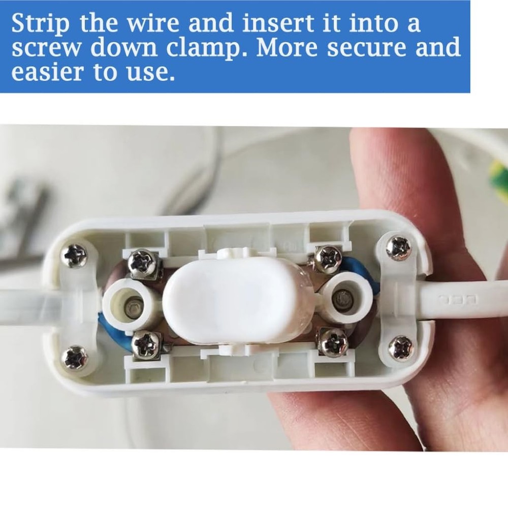 Inline Cord Switch, 2PCS On/Off Lamp Control Appliance Switch AC120V White-B