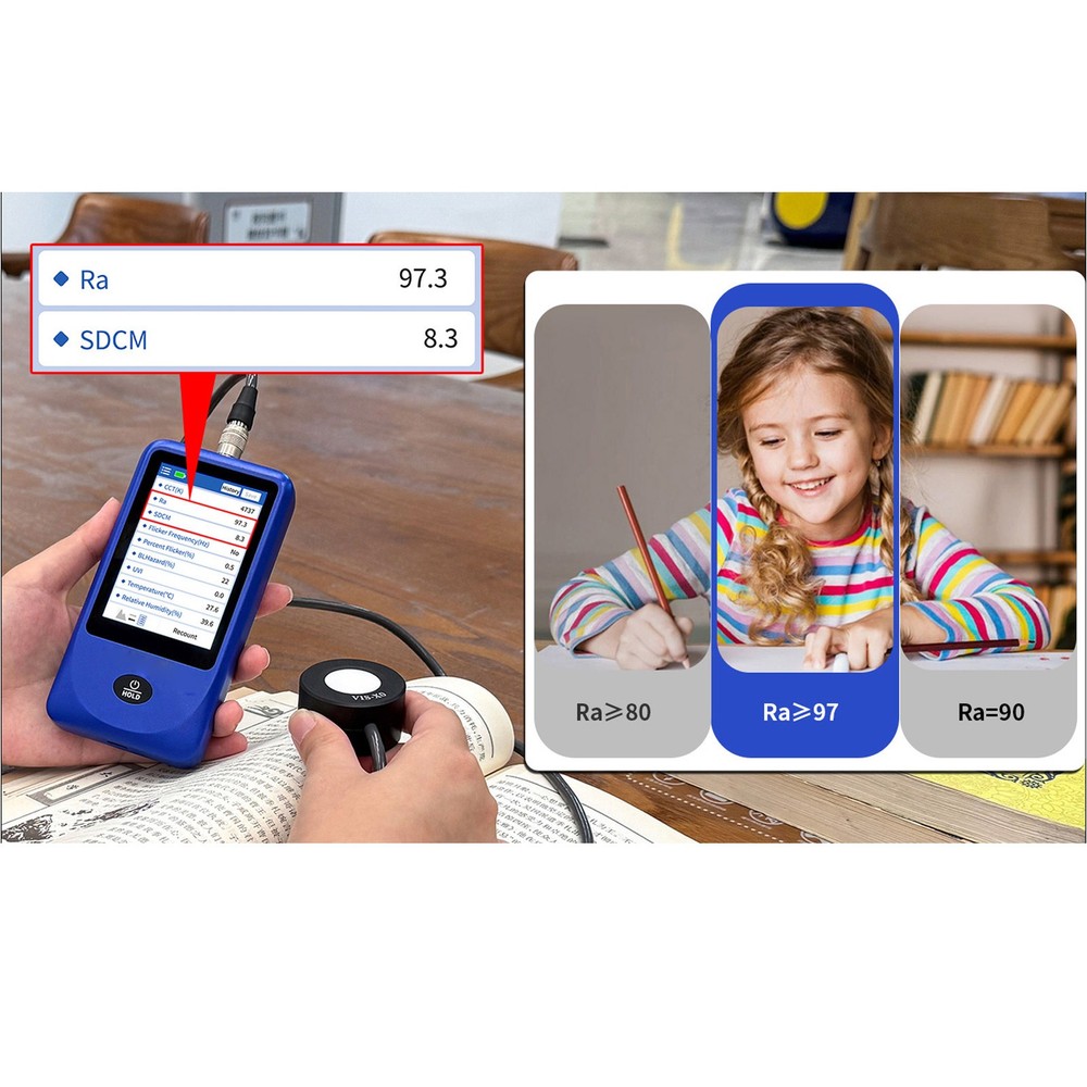 Light Spectrum Meter Handheld Spectrometer Illuminance Meter Curve NEW