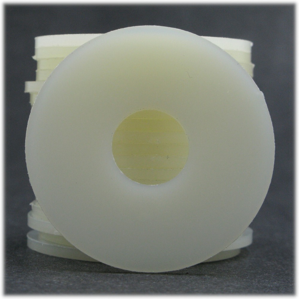 1.25" Nylon Flat Washers, 3/8", 20pc