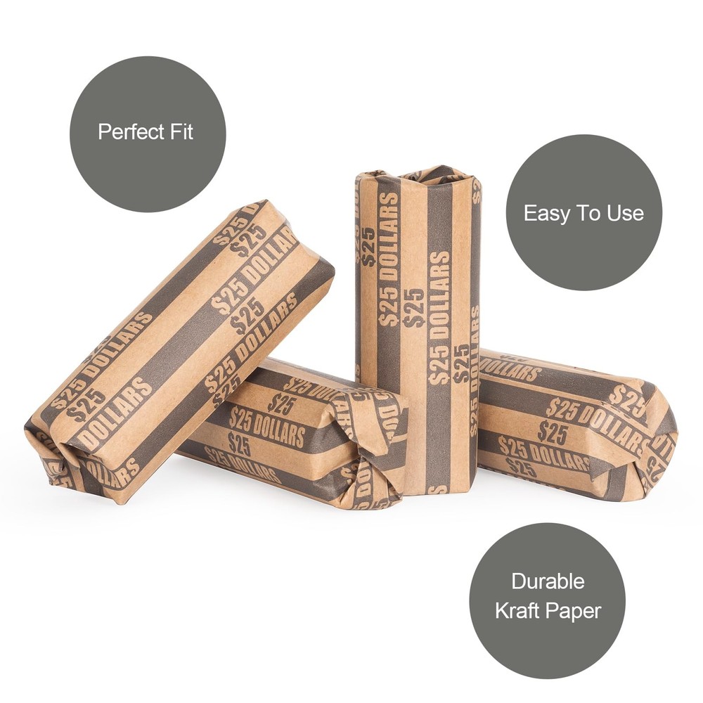Dollar Coin Wrappers Dollars Only Flat Dollar Rolls 110PCS