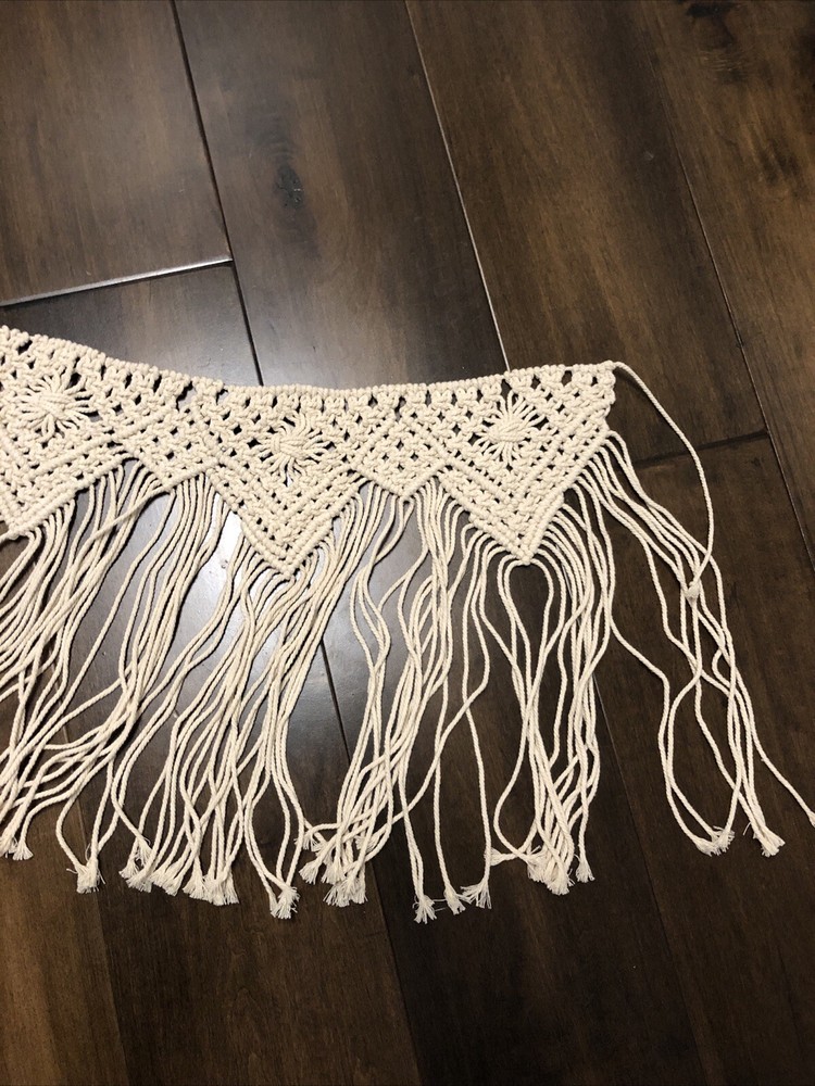 Macrame 38” X 14.5” Tan