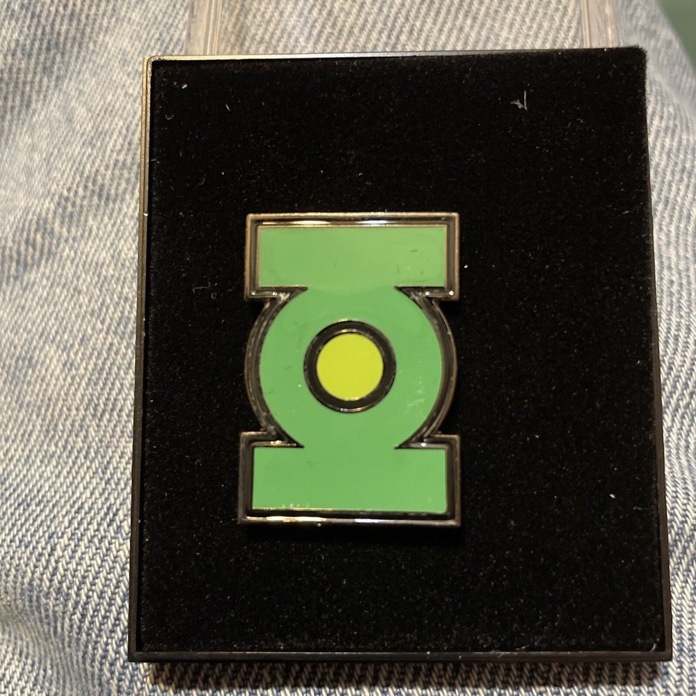 Green Lantern Cloisonné Pin In Original Package And Case 1998 DC Comics