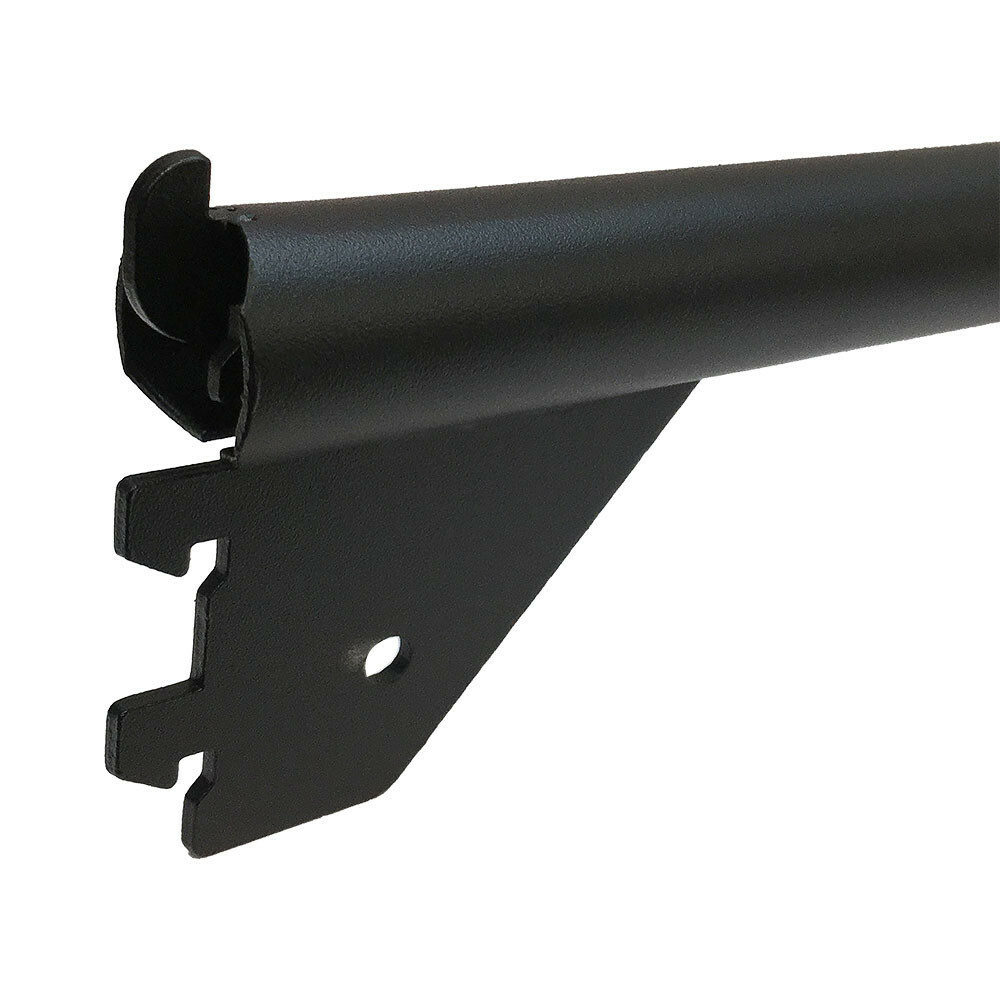2 Pc 12" Shelf Support Hangrail Bracket Fixture Rack Display System Matte Black
