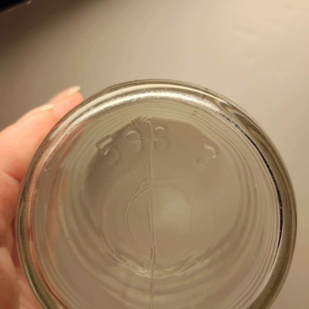 🔆Vintage 5" Tall Glass Barrel Design Jar❣️