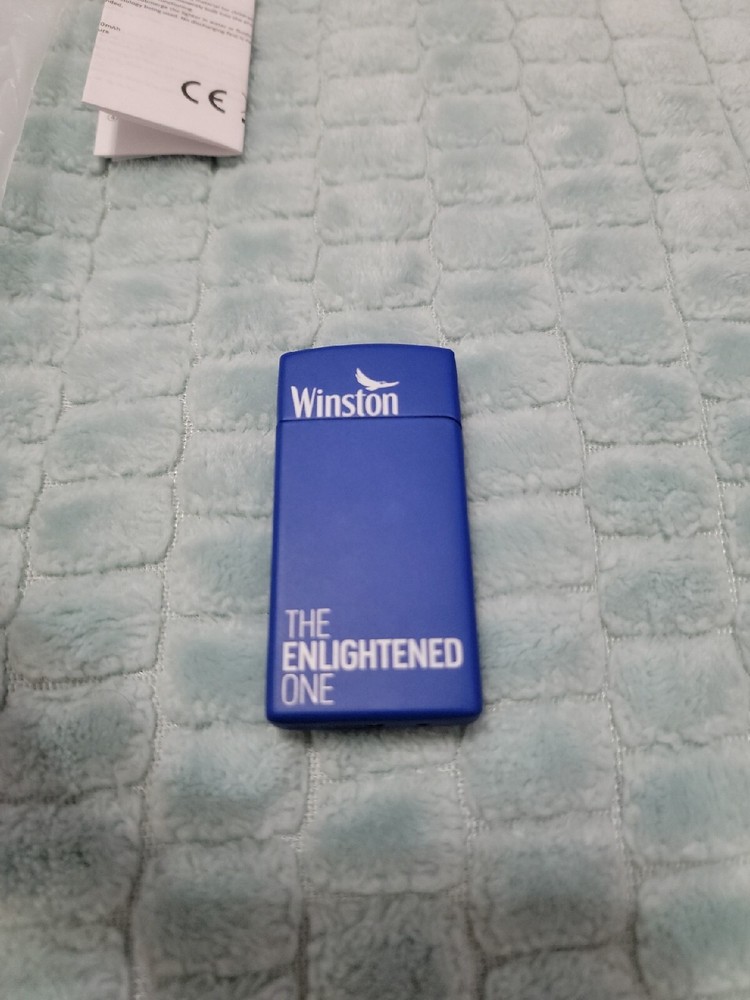 Winston Enlightened One Blue USB rechargeable Cigarette Lighter New