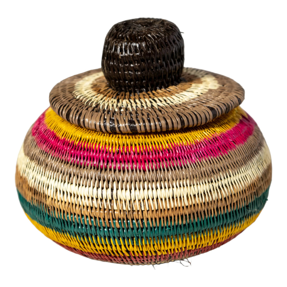 Rainbow Colors Basket With Top