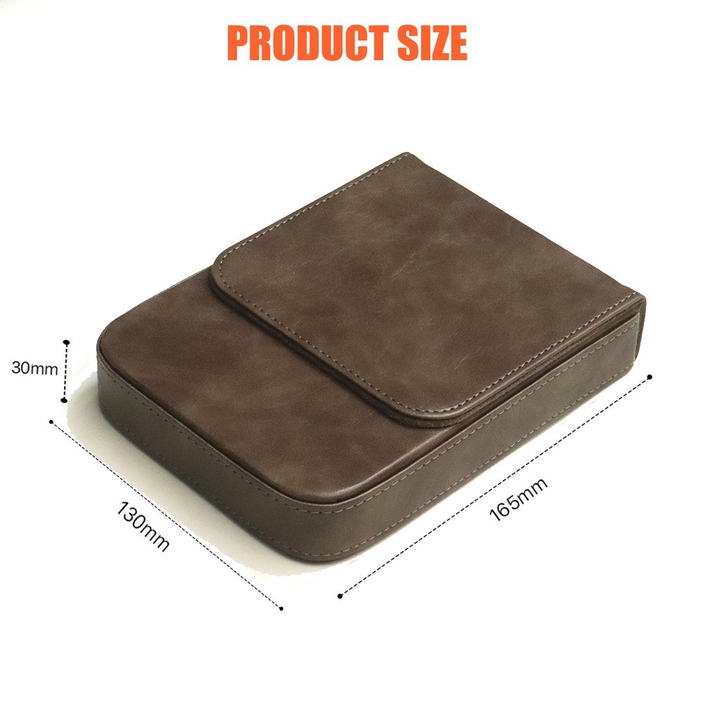 Fountain Pen Case 6 Slots Leather Organizer Storage Box Collection Display Tray