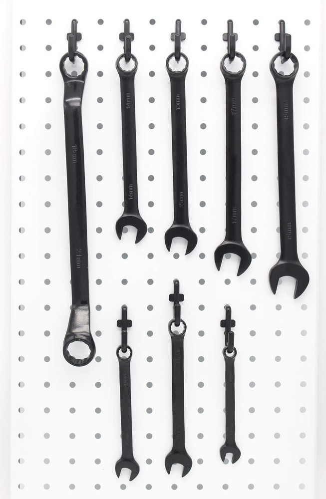 Durable 100PK Black Pegboard J Hooks - Easy Install for Home Organization
