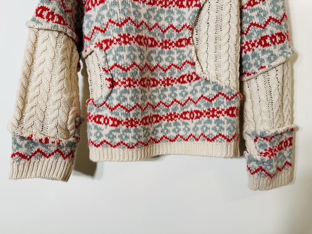 Zara mock neckline wool blend pullover sweater multicolor NWT size L