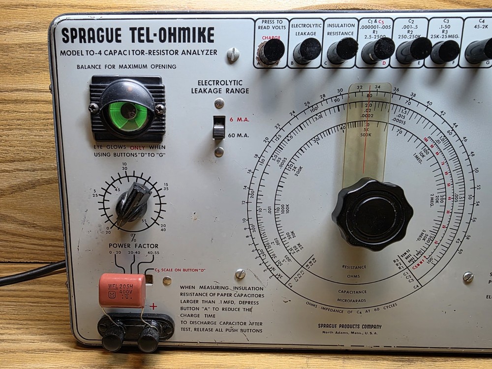 Sprague TO-4 Capacitor Tester Completely Restored Tel-Ohmike Heathkit