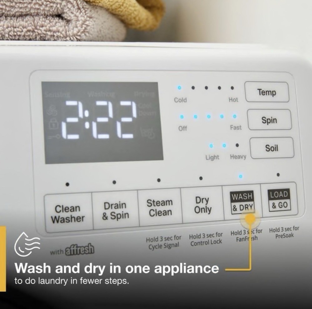 4.5 Cu. Ft. Ventless Washer Dryer Combo | Powerful All-In-One Laundry Solution