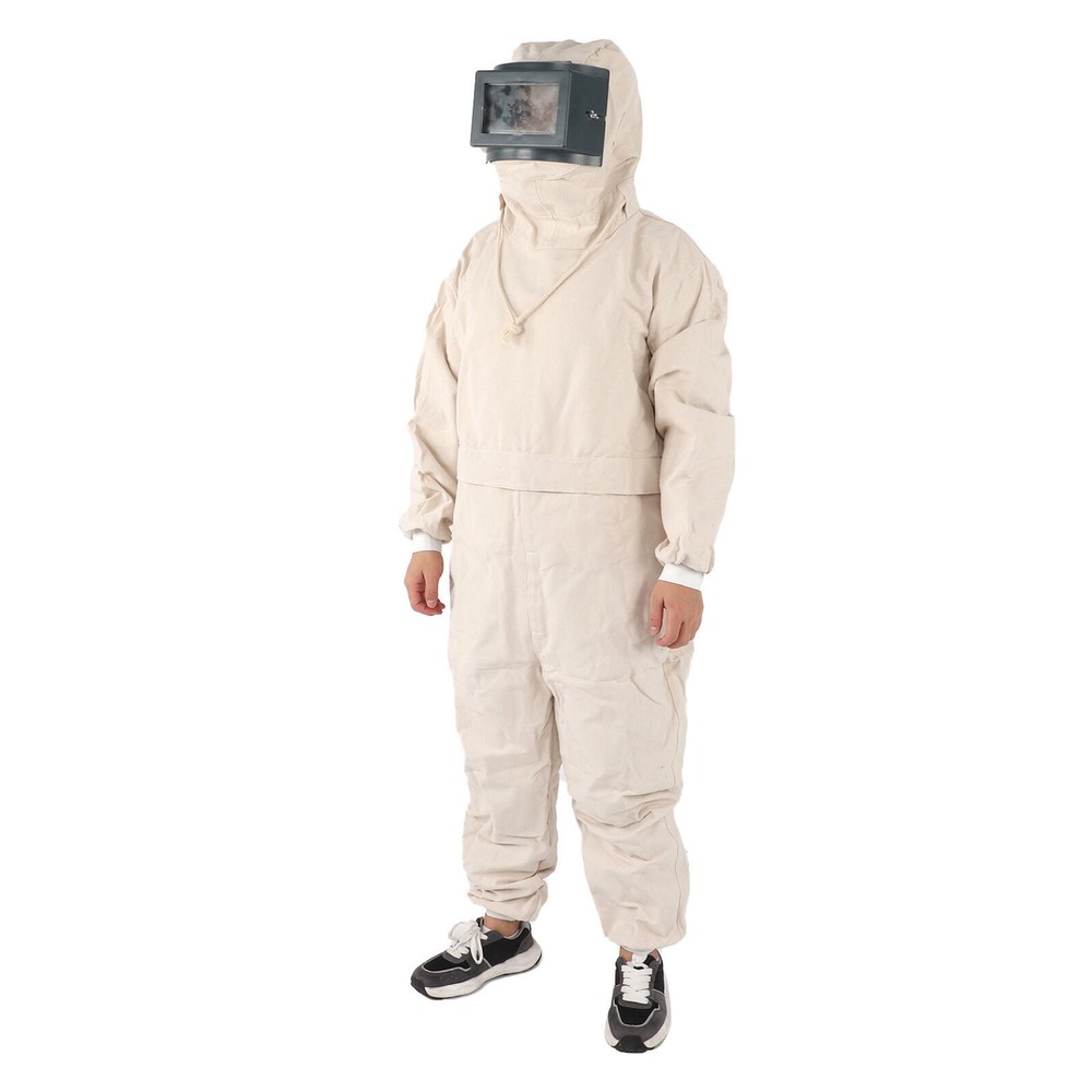Full Protective Overalls Dustproof Breathable Sand Blasting Suit With Transp