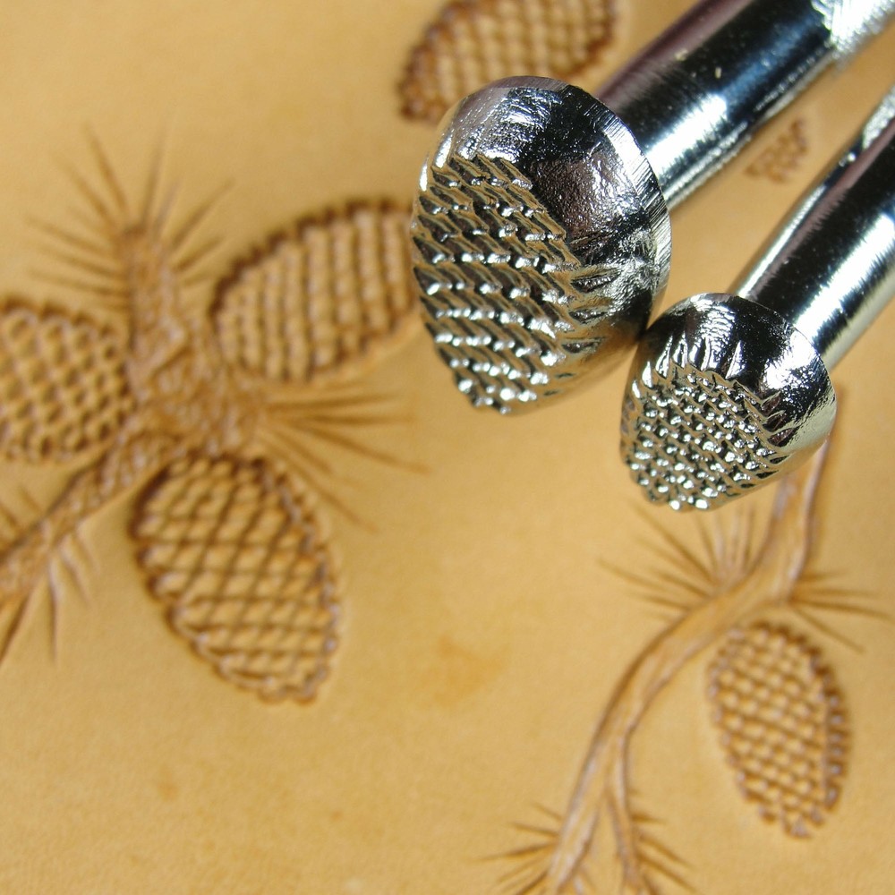 Leather Stamping Tools - 2-Piece Pine Cone Stamp Set