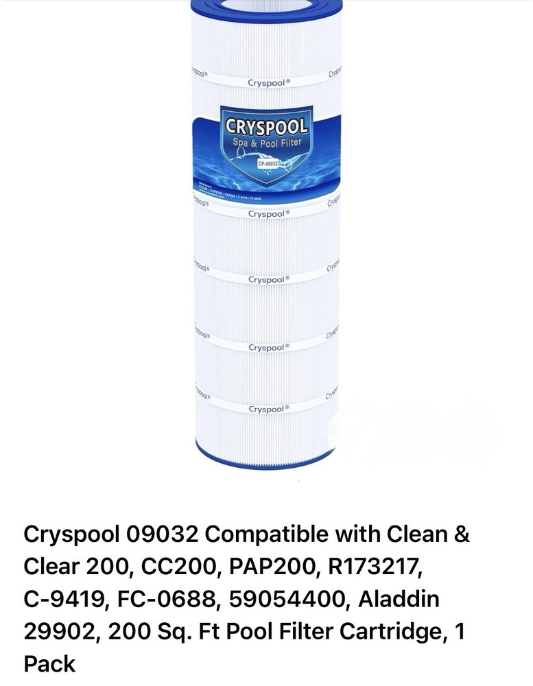 Pool And Spa Filter 09032 Cryspool