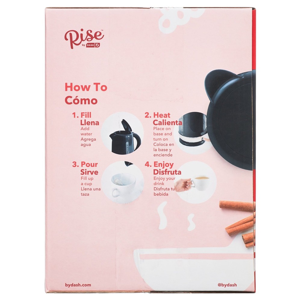 Black Polypropylene 1.7 L Electric Tea Kettle with Automatic Shut-Off