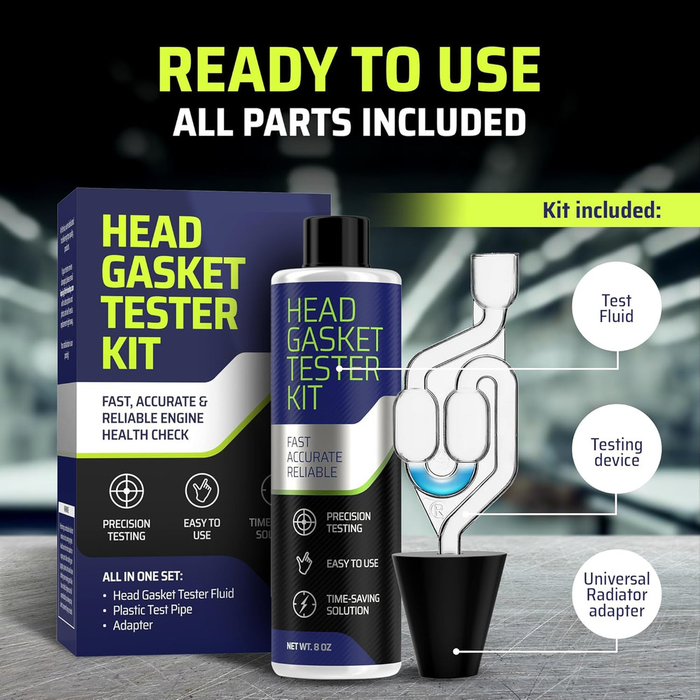 Head Gasket Tester Kit – over 100 Tests, Complete Combustion Leak Test System wi