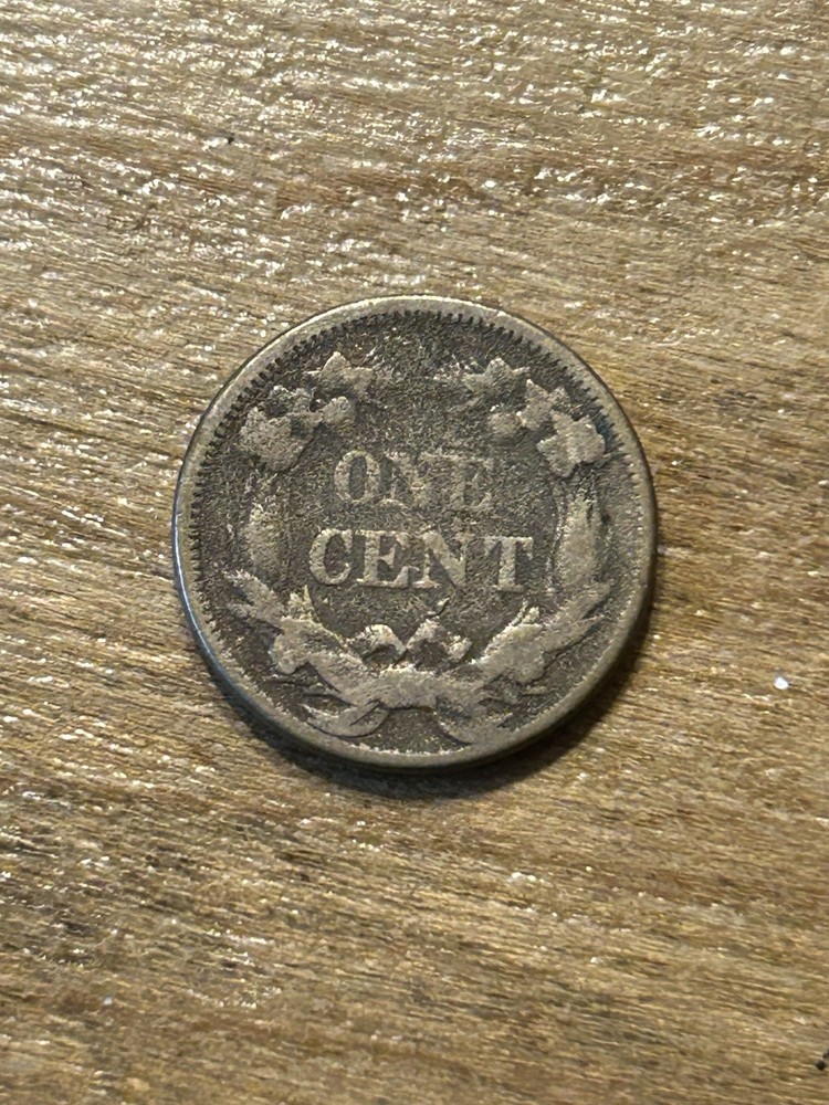 1858 Small Letter Flying Eagle Cent F