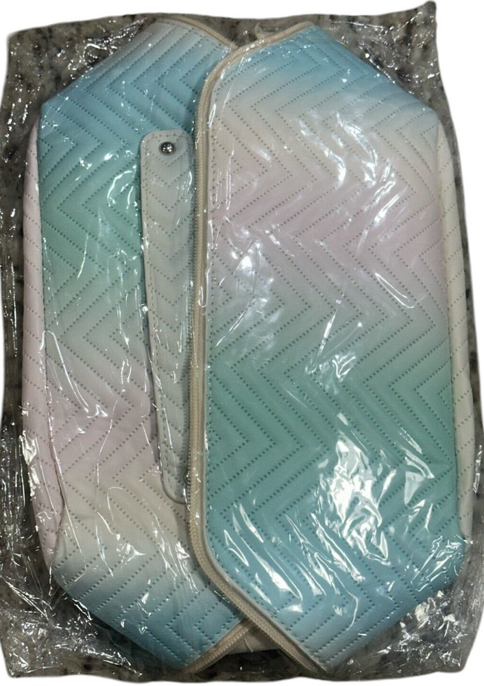 Futuredream Gradient Travel Large Capacity Make Up Bag with Handle Green/White