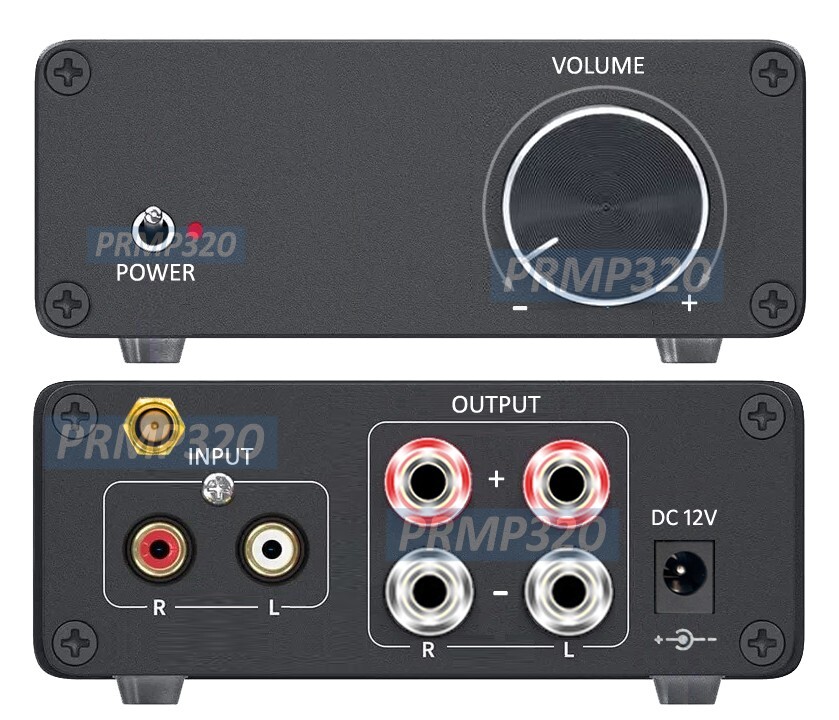 100W Mini Hi-Fi Audio Preamp Amplifier With AUX Bluetooth Inputs Volume Control