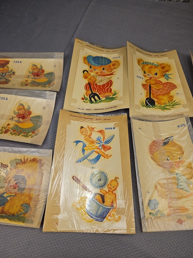 9 vtg duro Decorative Transfers #8