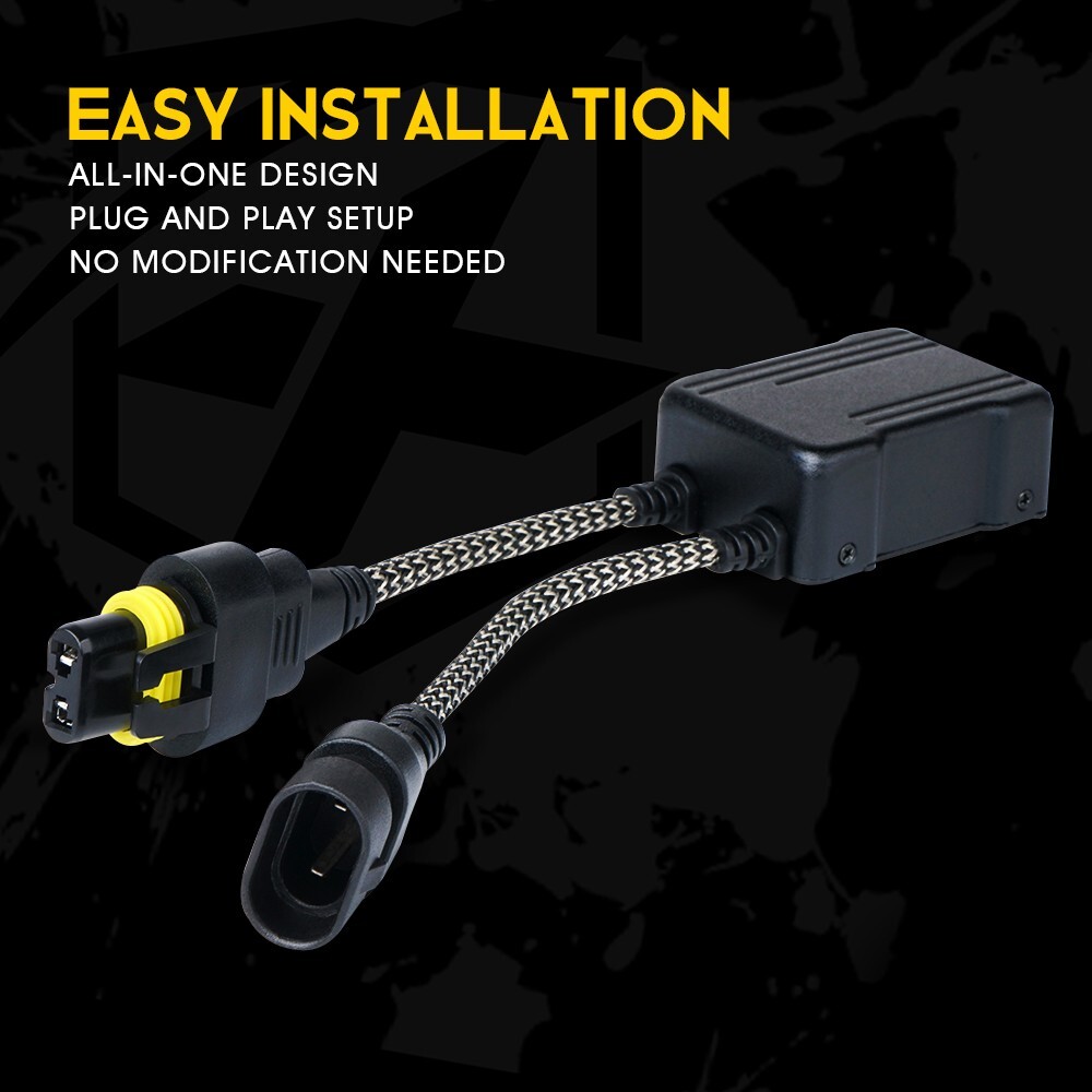 Pair 9005 9006 HB4 LED Headlight Canbus Anti Flicker Resistor Canceller Decoder