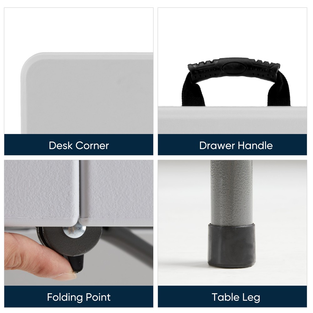 Portable Folding Table with Carrying Handle - Available in 8ft, 6ft, and 4ft