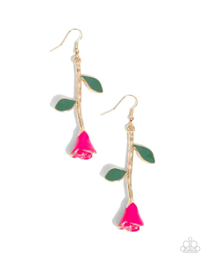 Paparazzi ROSE REALITY pink earrings