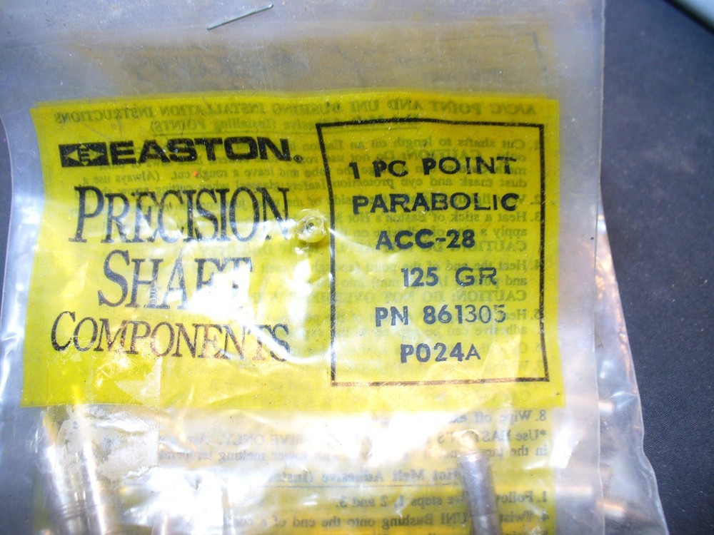 Easton Precision Parabolic Points ACC-28 , 125 Grain 12 Pack NEW