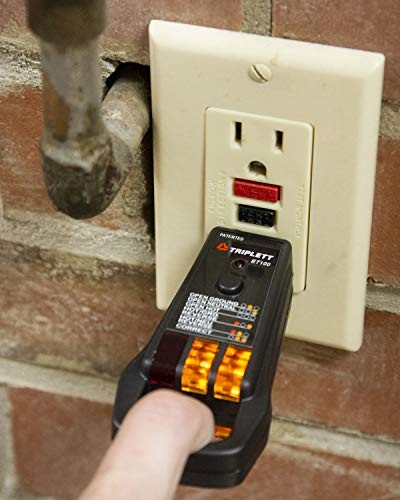 ET100 GFCI Outlet/Receptacle Tester with 5 Visual Indicators