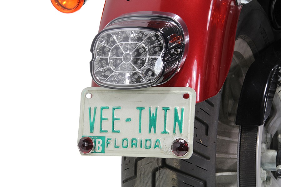Lay Down Tail Lamp Assembly Smoked LED fits Harley Davidson