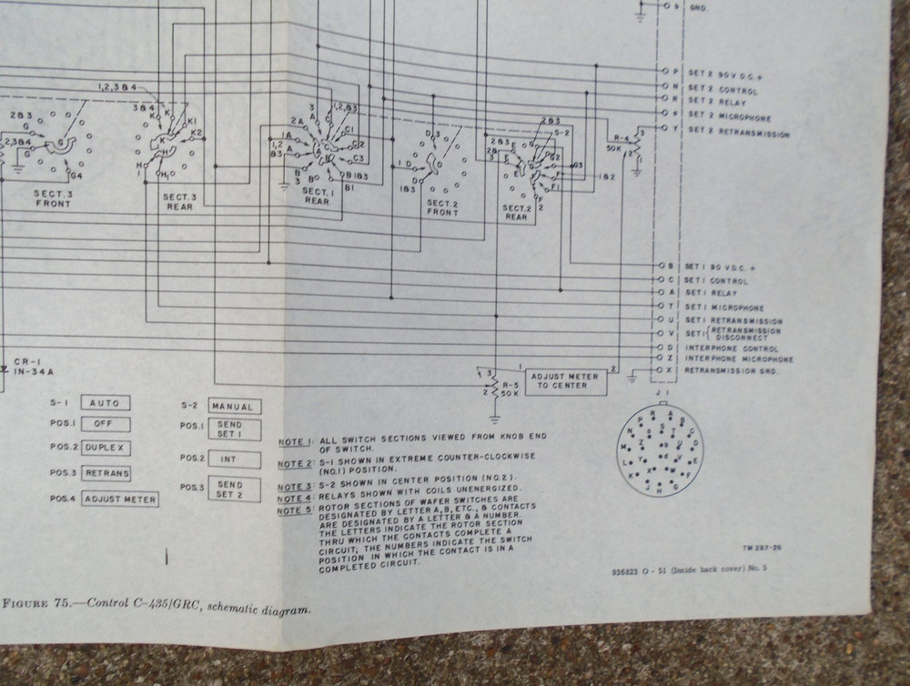 Control C-435/GRC schematic diagram, 1951 date