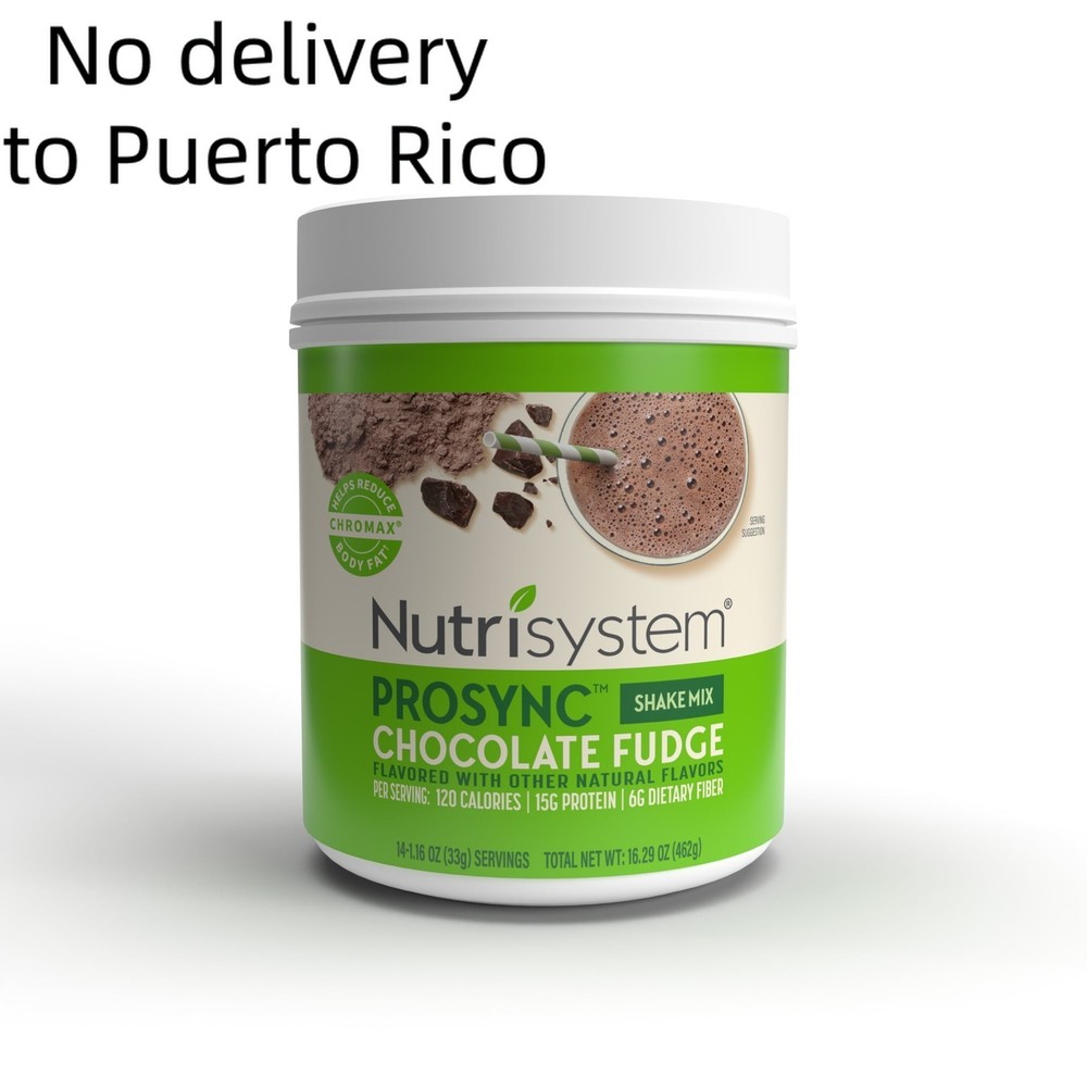 Nutrisystem Prosync Chocolate Fudge Shake, 15g Protein