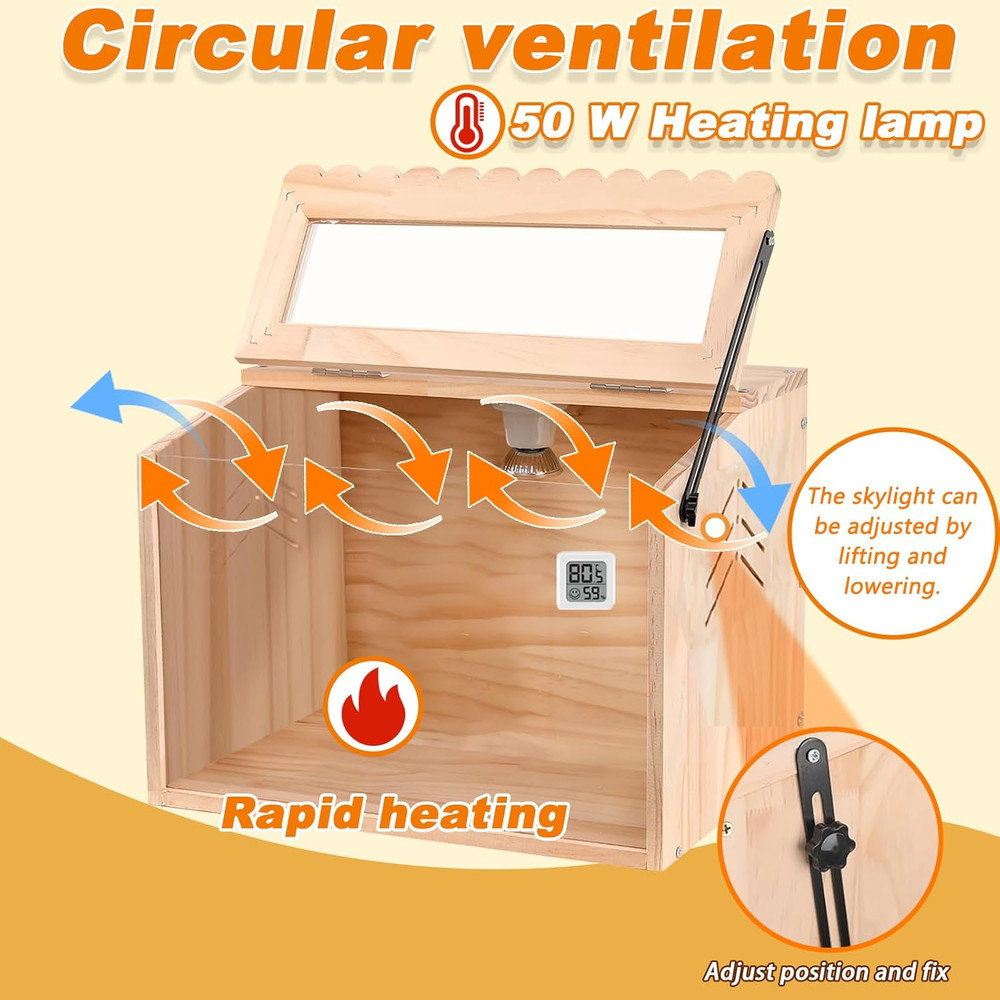 Chicken Brooder Box, Brooder Box for Chicks & Quail, Small Chicken Coop Quail Ca