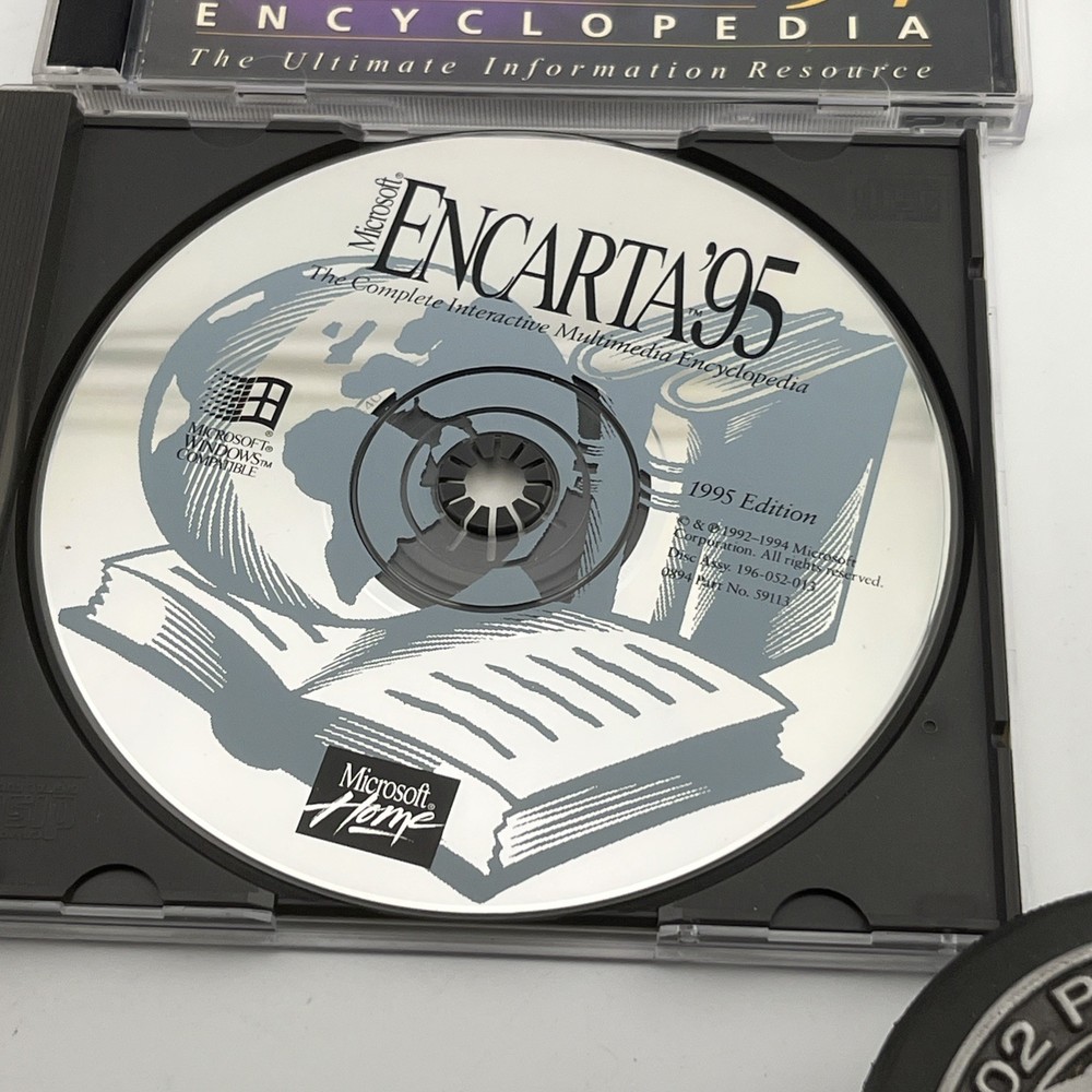 Microsoft Encarta 95 & 97 Deluxe Encyclopedia Software CD-Rom Windows 95