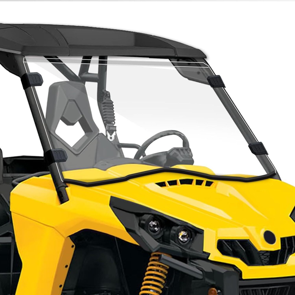 UTV Full Windshield Clear Front Windshield Fit 2011-20 Can Am Commander 800/1000