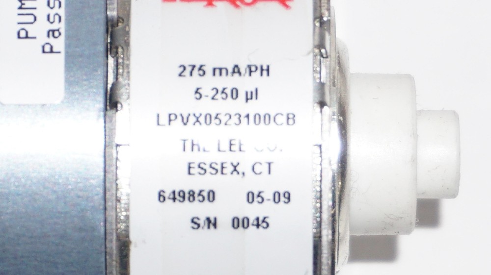 LEE LPVX0523100CB 5-250?L VARIABLE VOLUME MICROLITER MICROVALVE HPLC PUMP