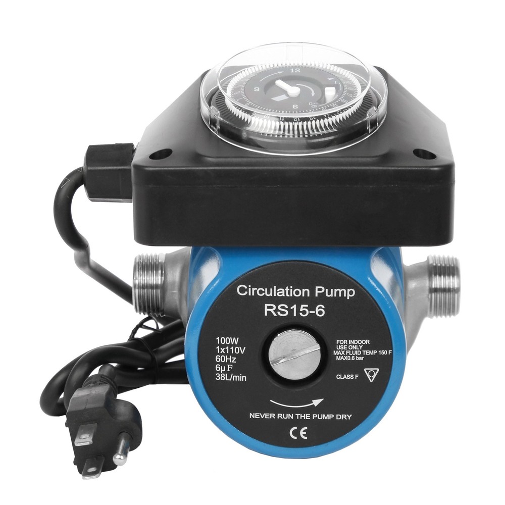 100W Instant Hot Water Recirculating Pump with Timer, Extremely Quiet Operation