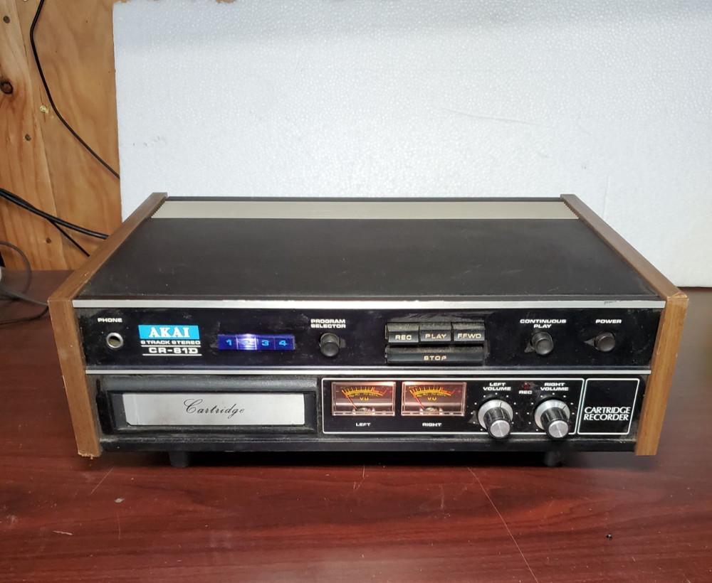 AKAI CR-81D 8 Track Player/Recorder powers on, untested! #69