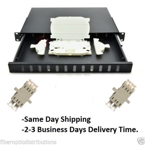 Fiber Optic Patch Panel,1U,Rackmount,12 Port Loaded SC/APC Duplex-943