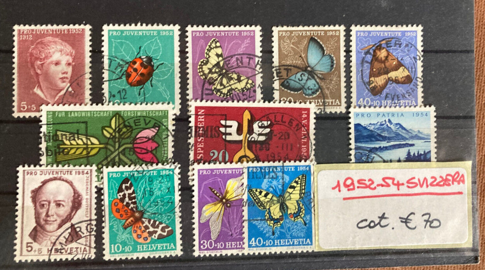 1952-54 SWITZERLAND stamp lot