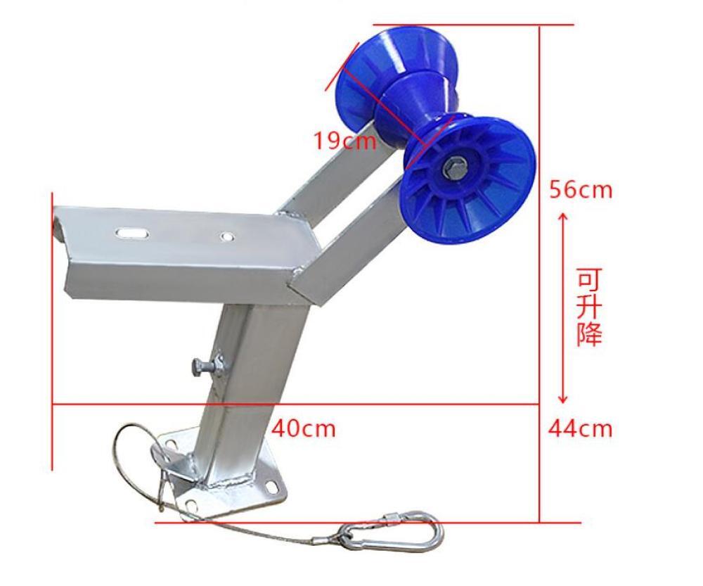 Adjustable 4" Tall Boat Trailer Winch Stand with Roller, Boat Trailer Winch Post