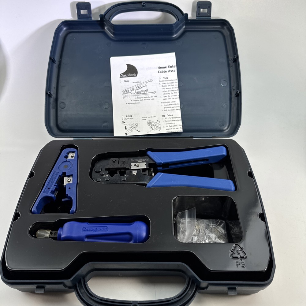DataShark 70007 Ethernet Network Tool Kit w/RJ45 Crimp Tool, Stripper, Punchdown