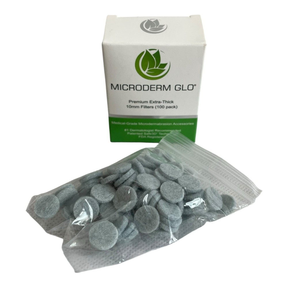 Microderm GLO 10mm Filters Premium Extra Thick 100 Pack Microdermabrasion New