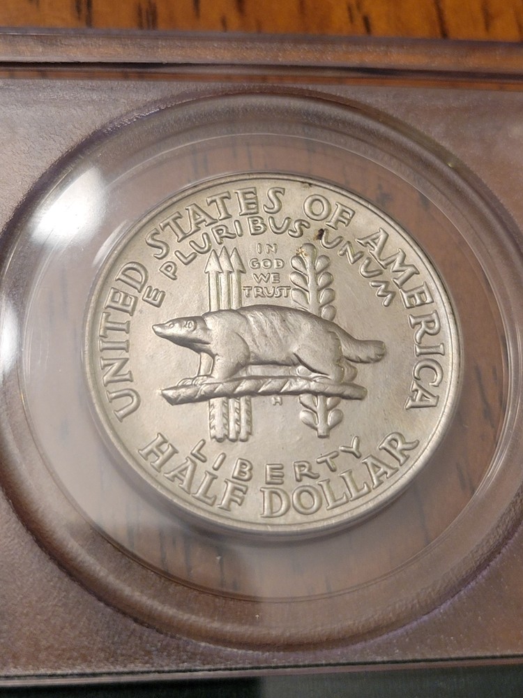 1936 50c WISCONSIN COMMEMORATIVE - PCGS MS65 CAC OGH