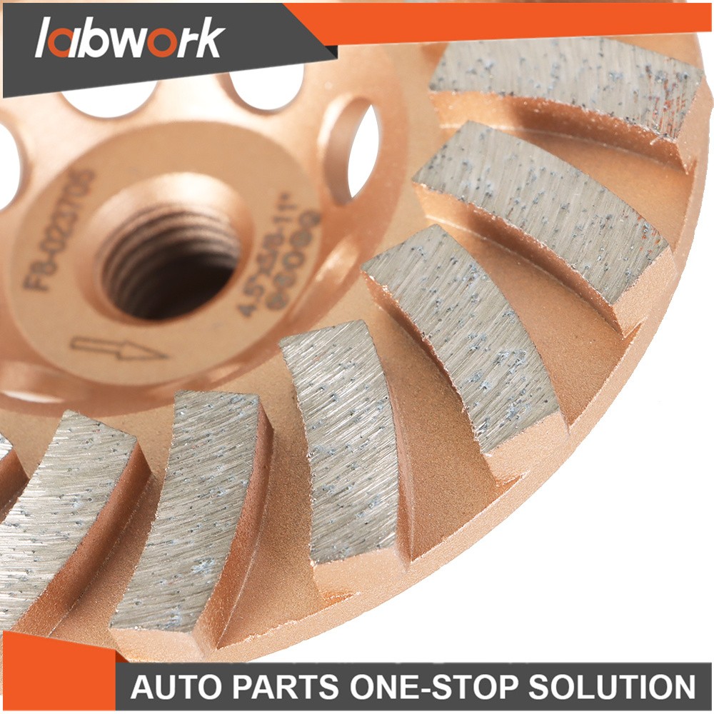 Labwork Diamond Grinding Wheels 4.5" Diameter 18 Turbo Segments 5/8" - 11" Arbor