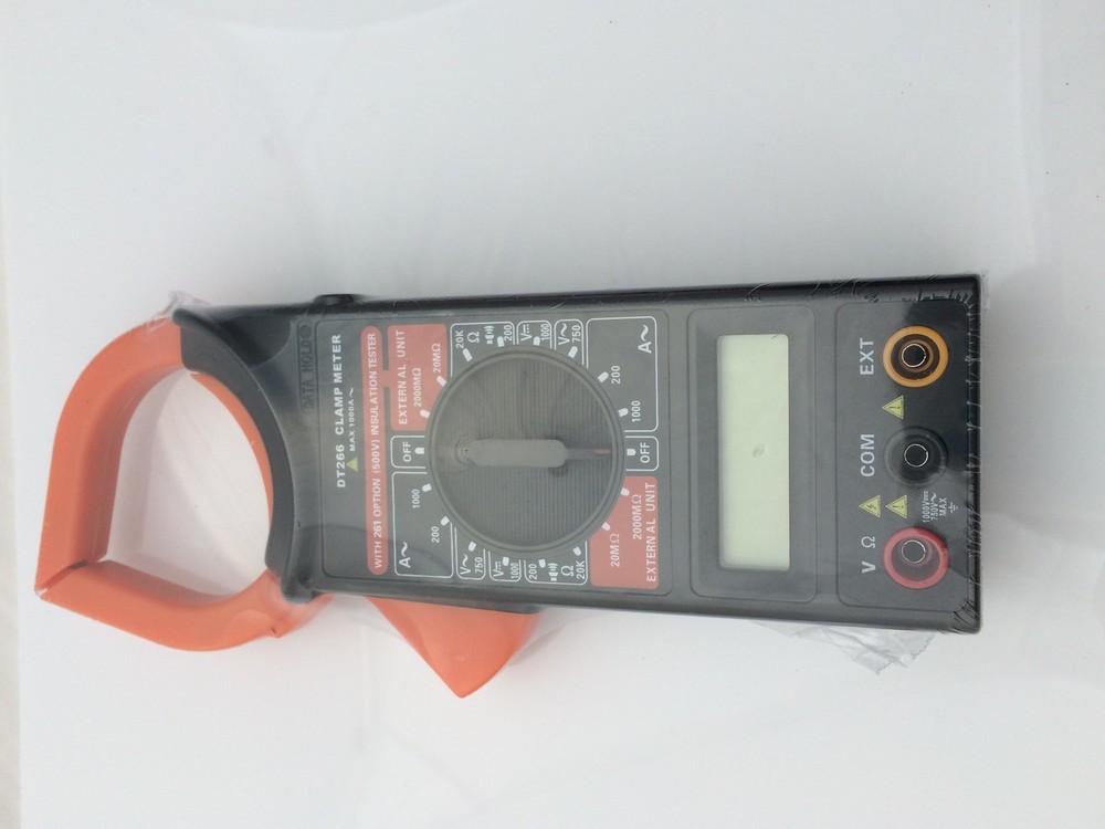 New DT266 Digital Clamp Meter ACDC Multimeter Ohmmeter Current Continuity Buzzer